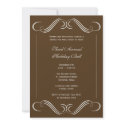 Coco brown symphony flourish corporate event party invitation