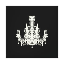 Coco Chandelier ~ Wrapped Canvas .75" Thick Stretched Canvas Print