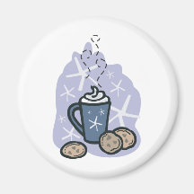 cocoa and cookies refrigerator magnet
