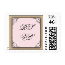 Cocoa and pink RSVP Postage postage by perfectpostage Cocoa and pink RSVP Postage postage