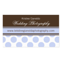 Cocoa Brown and Blue Dots Business Cards