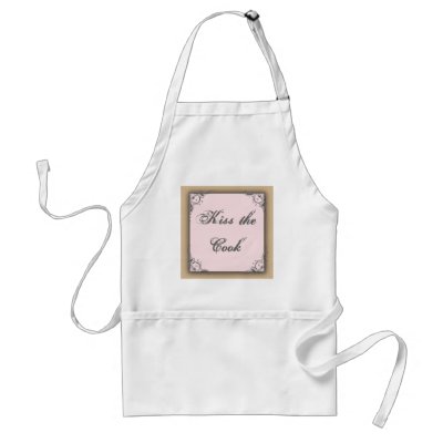 Cocoa brown and pink wedding aprons by perfectpostage