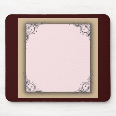 Cocoa brown and pink wedding mouse mat by perfectpostage