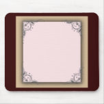 Cocoa brown and pink wedding mouse mat