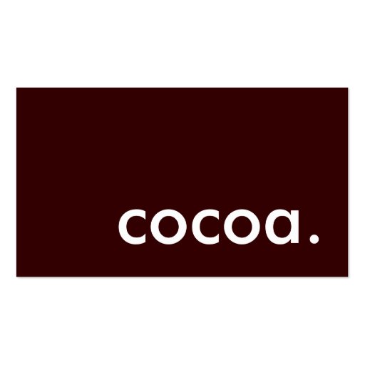 cocoa. business card (front side)