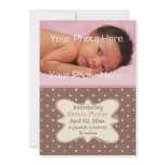 Cocoa Pink Dots Photo Announcement