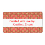 Cocoa & Pink Medallions Recipe/Goodies Label labels