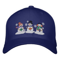 Cocoa Snowmen embroidered hats
