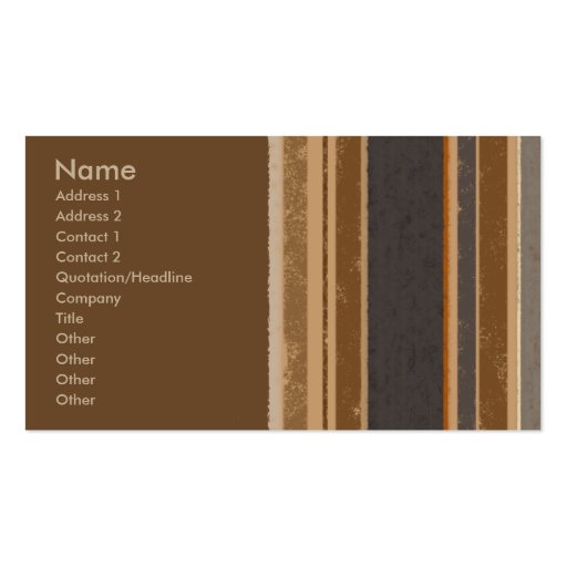 Cocoa Stripes Business Card (front side)