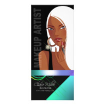 "Cocoa Tanned Beauty" Makeup Artist Promotional Custom Rack Card