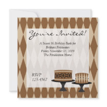 Cocolate Cakes Invitations