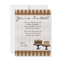 Cocolate Cakes Personalized Announcements