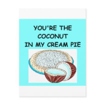 coconut cream pie lover post card