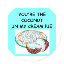 coconut cream pie lover sticker
