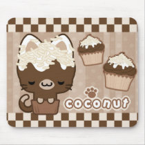 Coconut Cupcake Kitty Mousepad mousepads