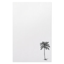 Coconut Palm Line Drawing Stationery