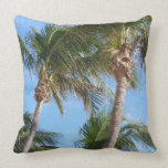 Coconut Palm Trees on the Beach Blue/Green/Brown Pillows