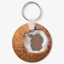 Coconut Watercolor - Key Chain keychains by monkley_designs Coconut Watercolor - Key Chain keychains