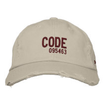 CODE, 095463 embroidered hats by androsklyn CODE, 095463 embroidered hats