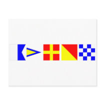 Code Flag Aaron Post Card