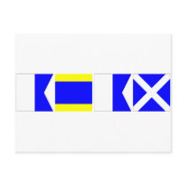 Code Flag Adam Postcard