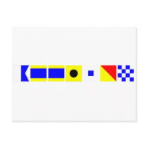Code Flag Addison Postcard