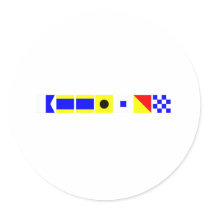 Code Flag Addison Round Sticker