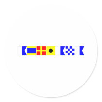 Code Flag Adriana Round Sticker