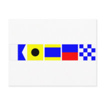 Code Flag Aiden Postcard