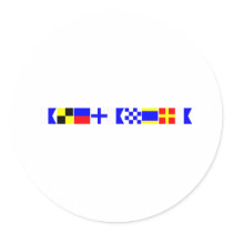 Code Flag Alexandra Round Sticker