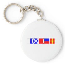 Code Flag Amber Keychain