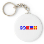 Code Flag Amber Keychain