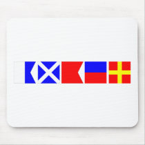 Code Flag Amber mousepads