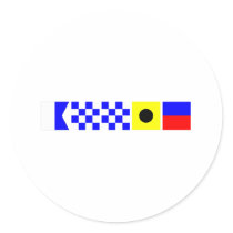 Code Flag Annie Round Stickers