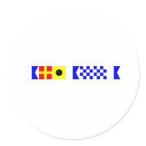 Code Flag Arianna Round Stickers