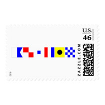 Code Flag Austin Postage Stamp