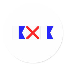 Code Flag Ava Round Sticker