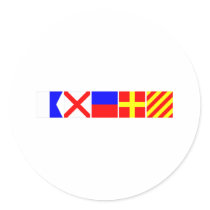 Code Flag Avery Round Sticker