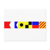Code Flag Bailey Postcard