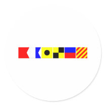 Code Flag Bailey Round Stickers