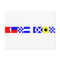 Code Flag Benjamin Post Card