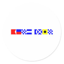 Code Flag Benjamin Round Sticker