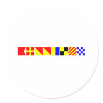 Code Flag Brooklyn Round Stickers