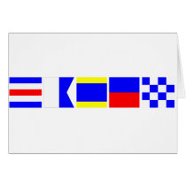 Code Flag Caden Greeting Cards