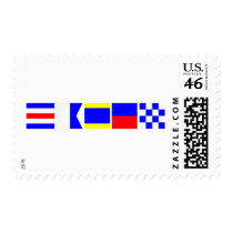 Code Flag Caden Postage Stamps