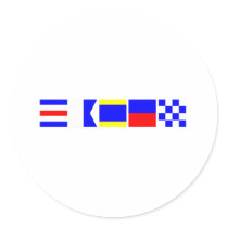 Code Flag Caden Round Sticker