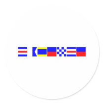Code Flag Cadence Round Sticker