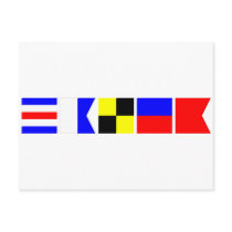 Code Flag Caleb Postcards