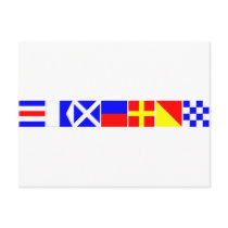Code Flag Cameron Post Card