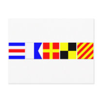 Code Flag Carly Postcard